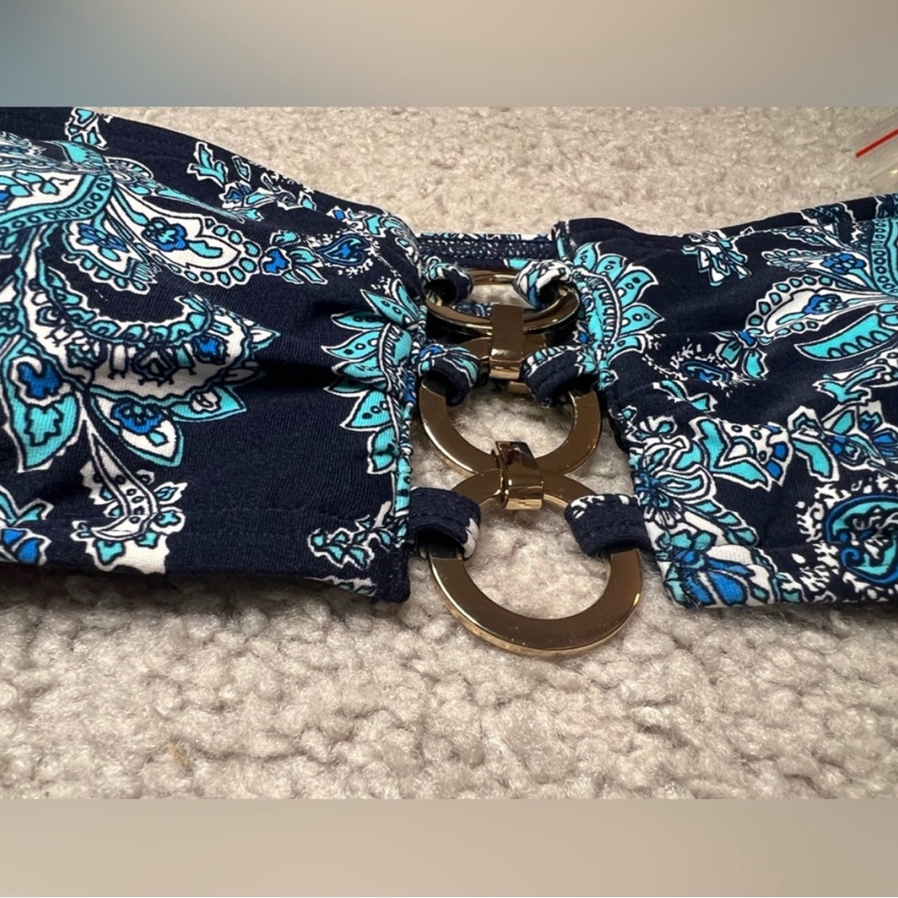 MICHAEL MICHAEL KORS - Paisley Floral Print Bikini Top - Size Small - Picture 6 of 7